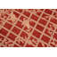 Tapis rouge / beige en laine noué à la main à motif géométrique 7 pi 10 po x 9 pi 9 po Baccio