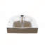 Lavabo de salle de bain mural en céramique 16 po x 14 po avec barre à serviettes noire et robinet, conception peu encombrante et durable