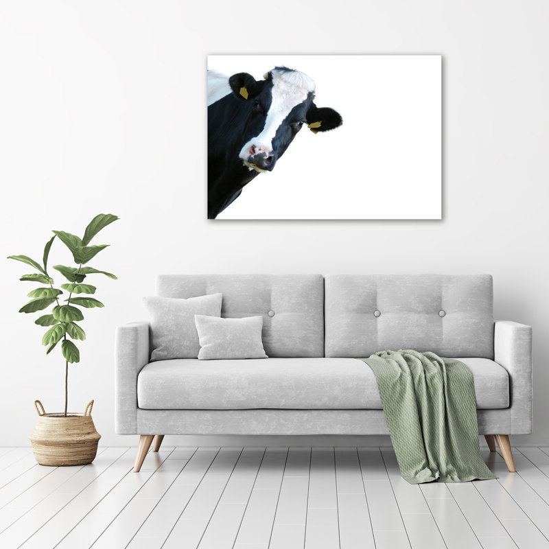 Cow - No Frame Print on Glass