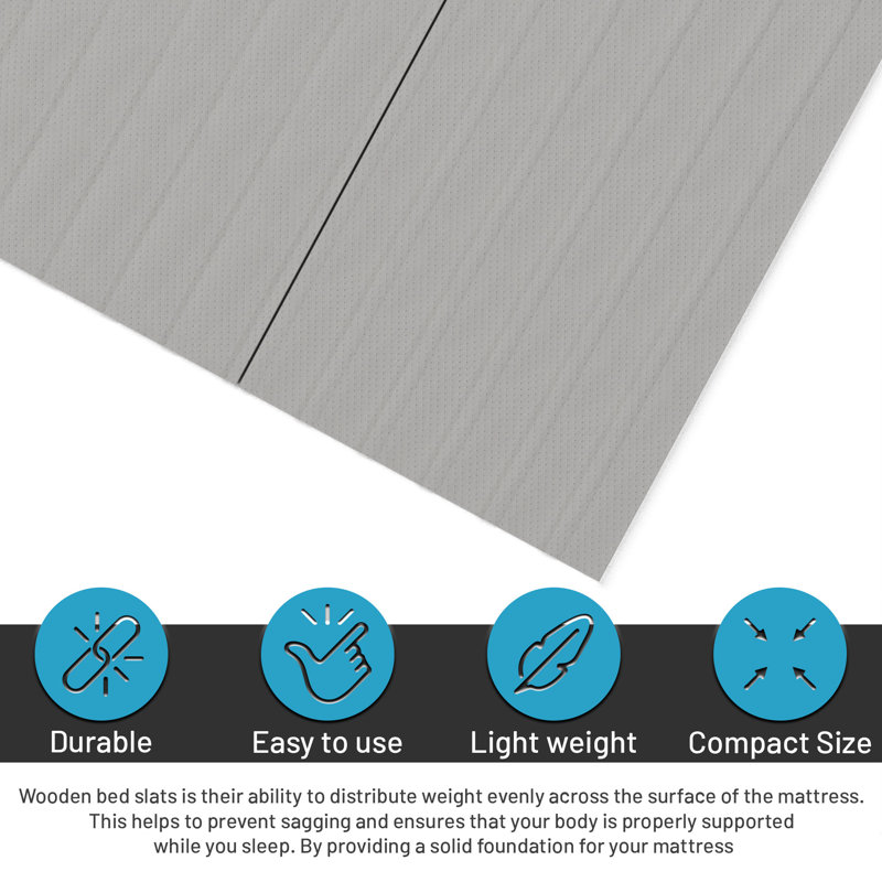 Aaryav 0.75" Heavy Duty Vertical Mattress Support Wooden Bunkie Board/Slats with Cover, Queen