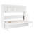 Twin Size Wall Bed with Desk and Storage, Murphy Cabinet Bed with Shelves - White Finish, No Box Spring Required-1079310017
