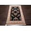 Tapis noir / turquoise en laine noué à la main de conception unique 4 pi x 6 pi Johnandrew