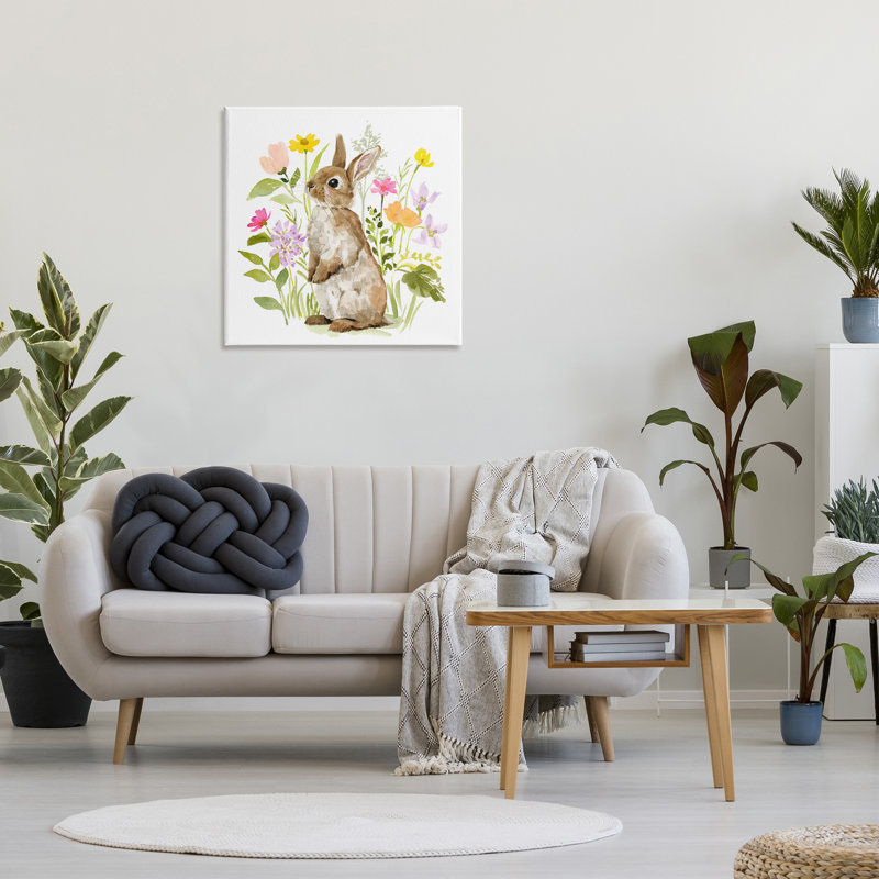 "Bunny In Spring Nature" par Victoria Barnes sur toile, H 30 po x l 30 po