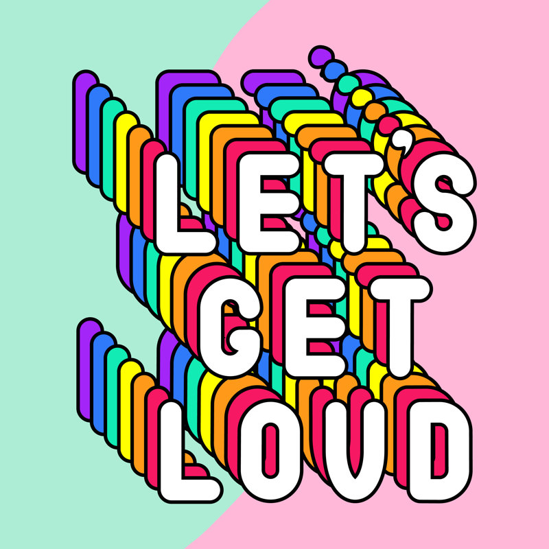 Affiche «Let Get Loud» Dellie par Innapoka, H 12 po x l 12 po