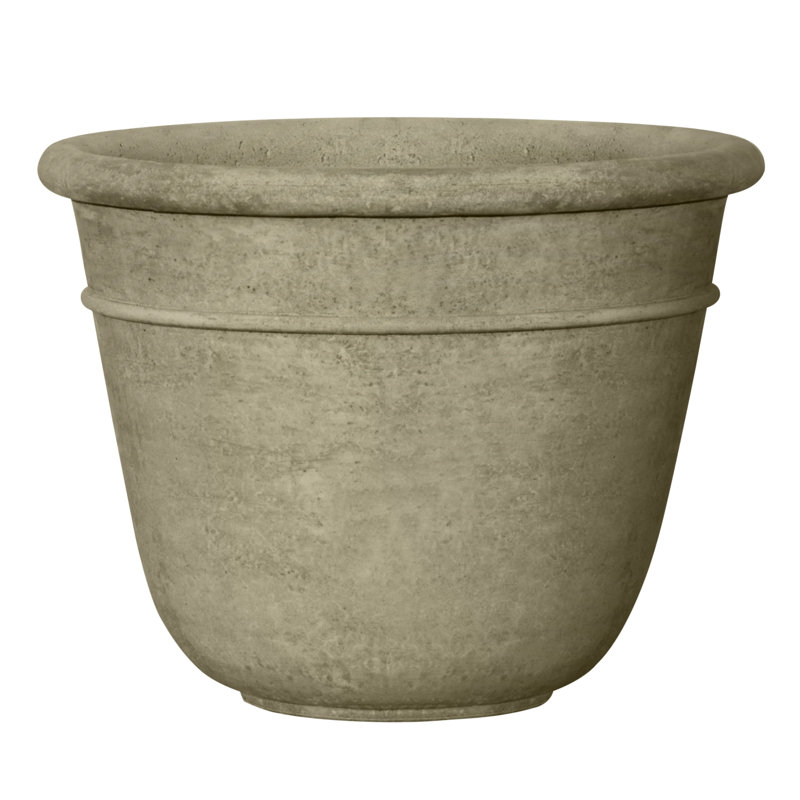 Pot à fleurs en pierre Carema, H 23,5 po x 30 po x P 30 po, Vert