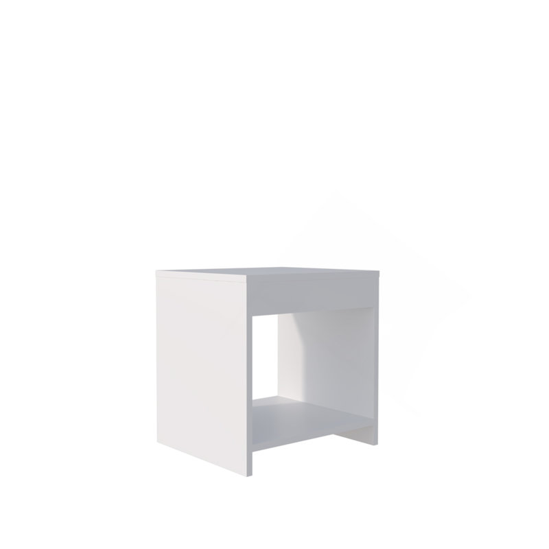 Nightstand Elaine, Bedroom, White, White