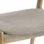Ensemble de 2 fauteuils à oreilles en bois lavé rétro avec siège en tissu beige Auden-165238260