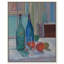 Bouteilles bleues et vertes et oranges, art campagnard par Art Remedy-104331813-104331819