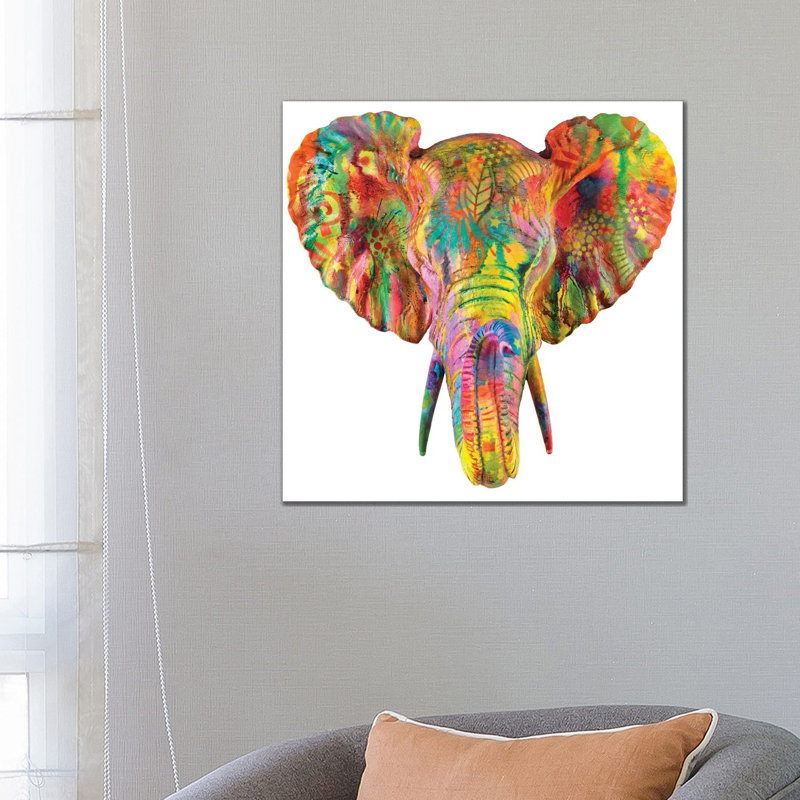 Elephant Bust by Dean Russo - Wrapped Canvas Print, 66.04 cm H x 66.04 cm W x 1.91 cm D