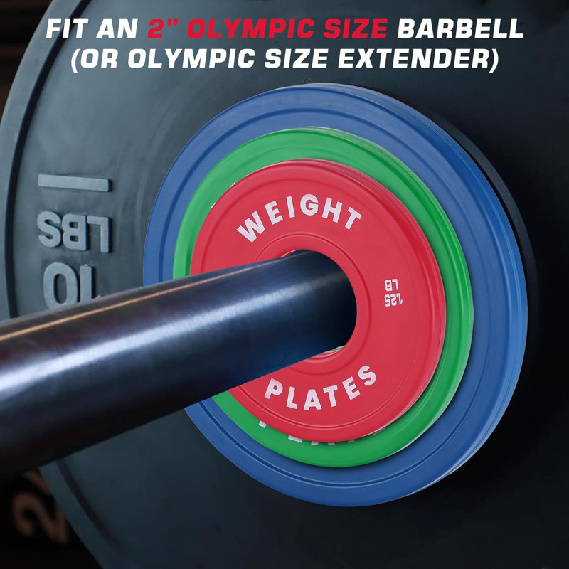 2PCS Olympic Fractional Plates, Rubber Change Plates for Strength Training, Home Gym