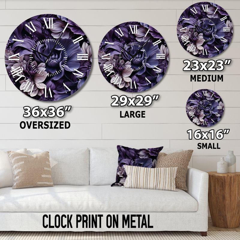 Horloge murale Shadowed Elegance Moody, Grand
