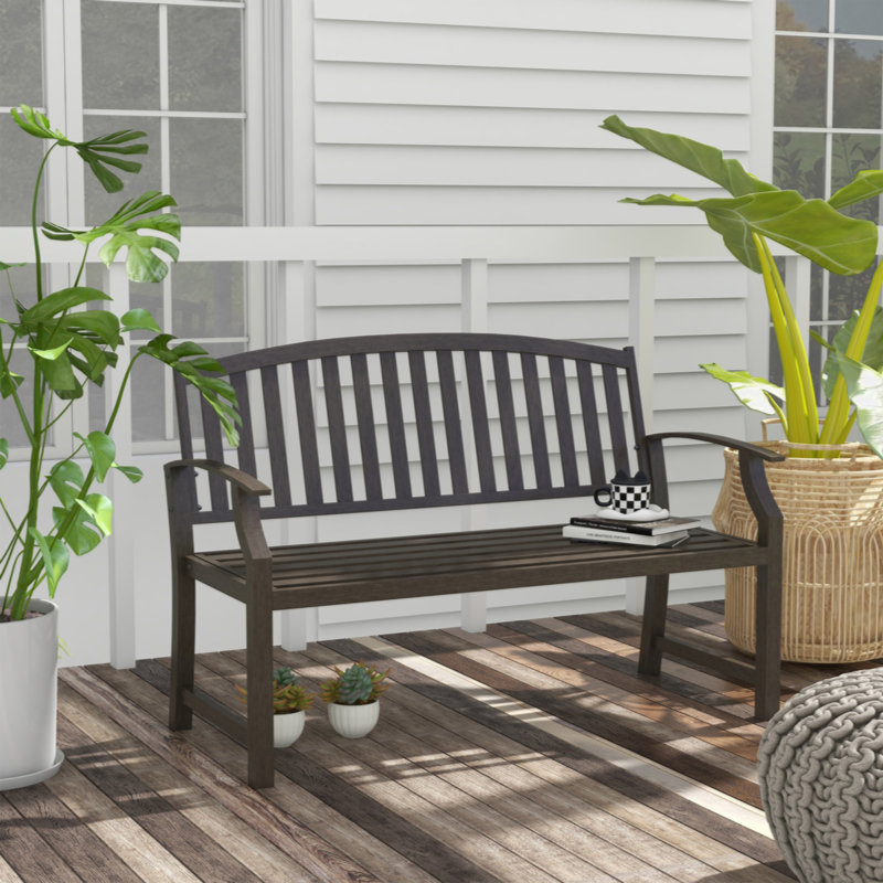 Banc de jardin en métal Altha, Brun