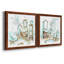 «Blue Opulence I», ensemble de 2 peintures sur toile encadrées-1373516593-1373516592