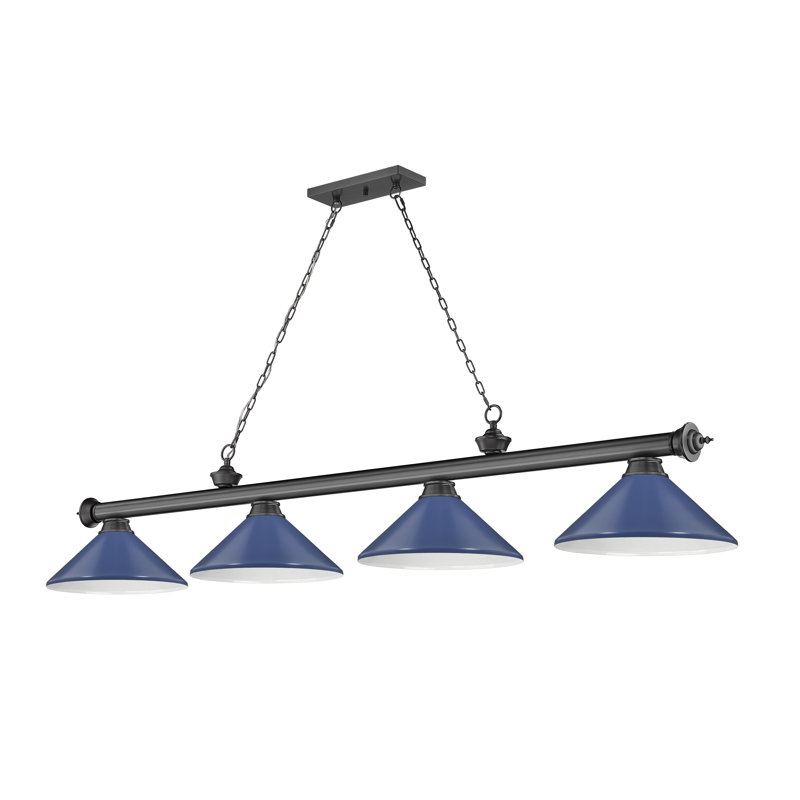 Billard 4 lumières Annaleisa, Bleu marine