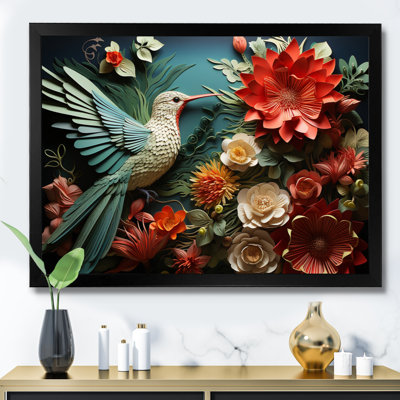 " Coral Red Hummingbird Harmony "