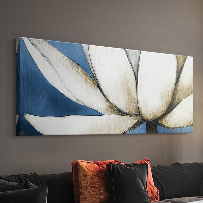 Botanical Series-CECXLVII- Toile tendue avec châssis - Prêt à être accroché, H 20 po x l 50 po
