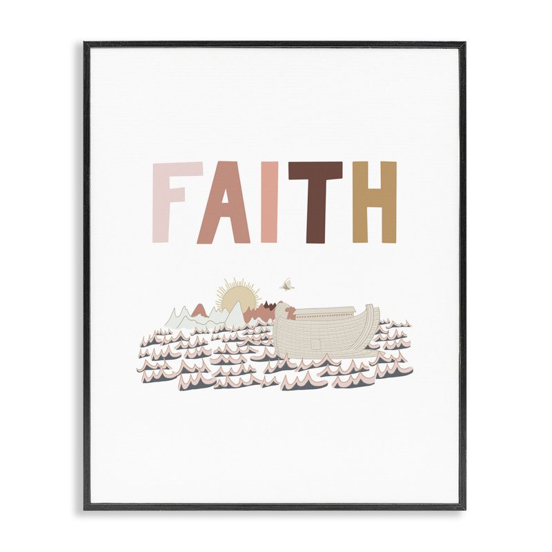 «Noah's Ark Faith», art de la giclée encadrée par Tara Moss, Giclée encadrée noir minuit, H 20 po x l 16 po