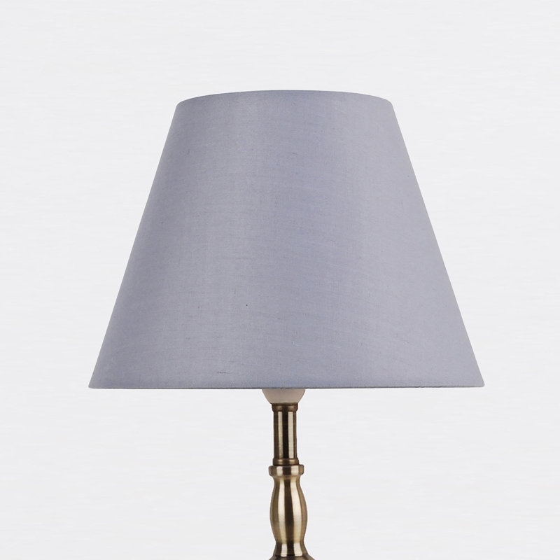 Lasley Metal Table Lamp, Antique Brass, Grey