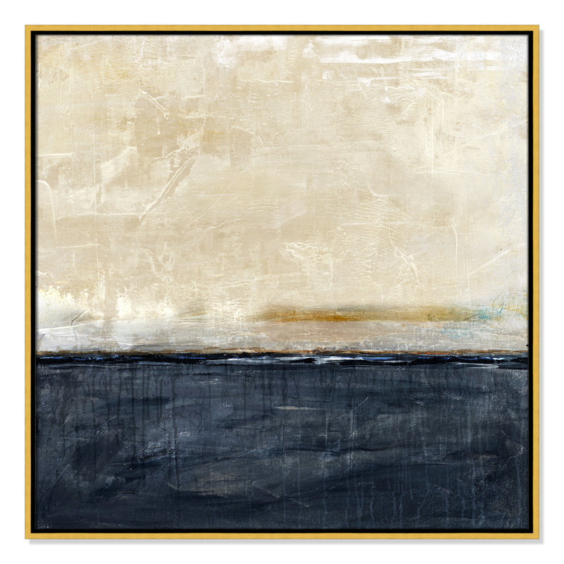 «Better Days», impression marine par Denise Brown, H 31,5 po x l 31,5 po, Doré