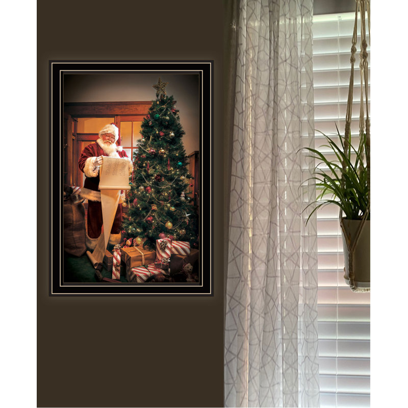 «Ehlani Naughty Or Nice», impression encadrée sur bois par Dee Dee, White/Gold