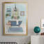 «Blue Bath I», peinture sur toile encadrée-2142061343-2142061338