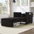 Upholstered Convertible Fold Out Chair Bed with 5-Position Adjustable Backrest, Side Pockets and a Storage Basket-112704323