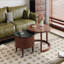 Table basse gigogne vintage avec tiroir