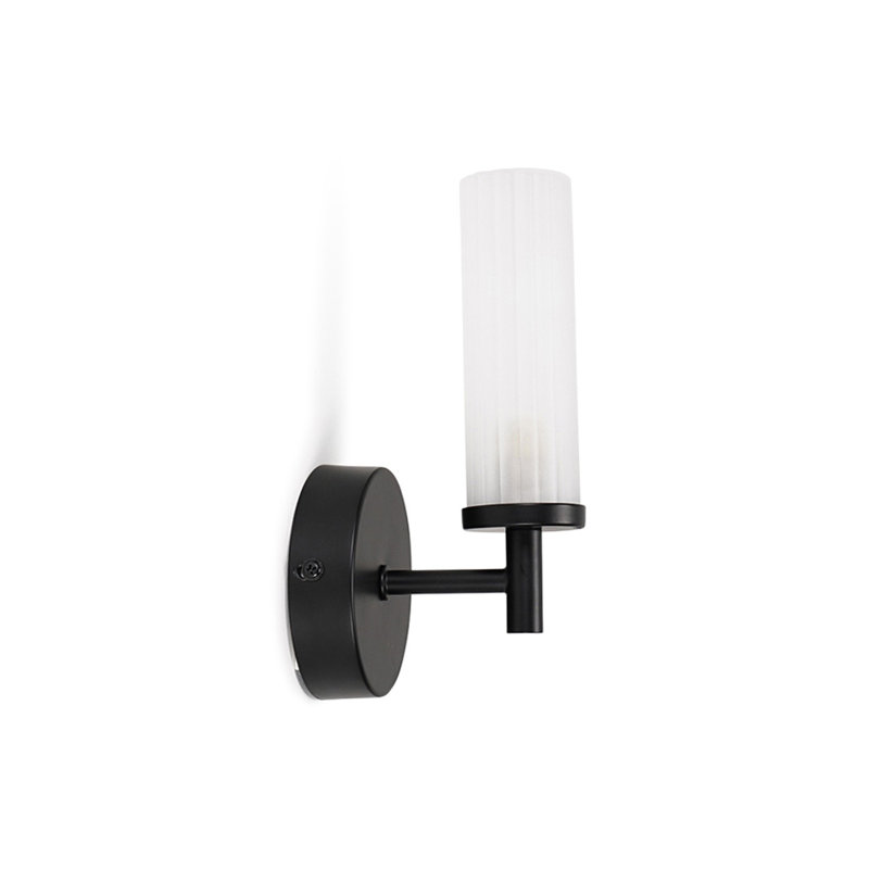 Adiell Glass Armed Sconce, No, Matte Black