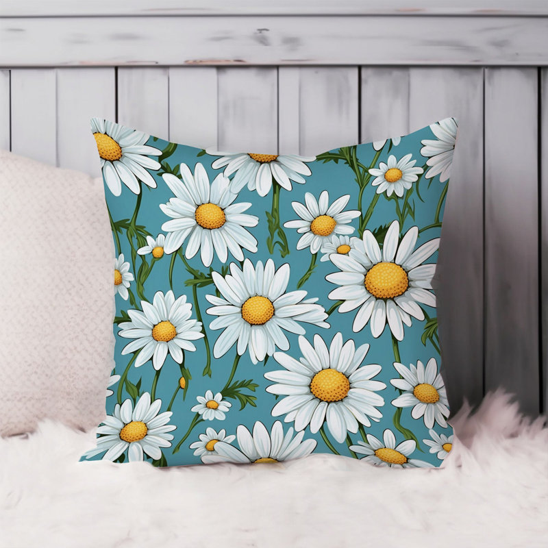 Floral Daisy Flowers IV Modern, 16"H x 16"W