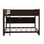 Lit superposé grand sur grand avec armoires de rangement et ports de chargement USB-1335336723