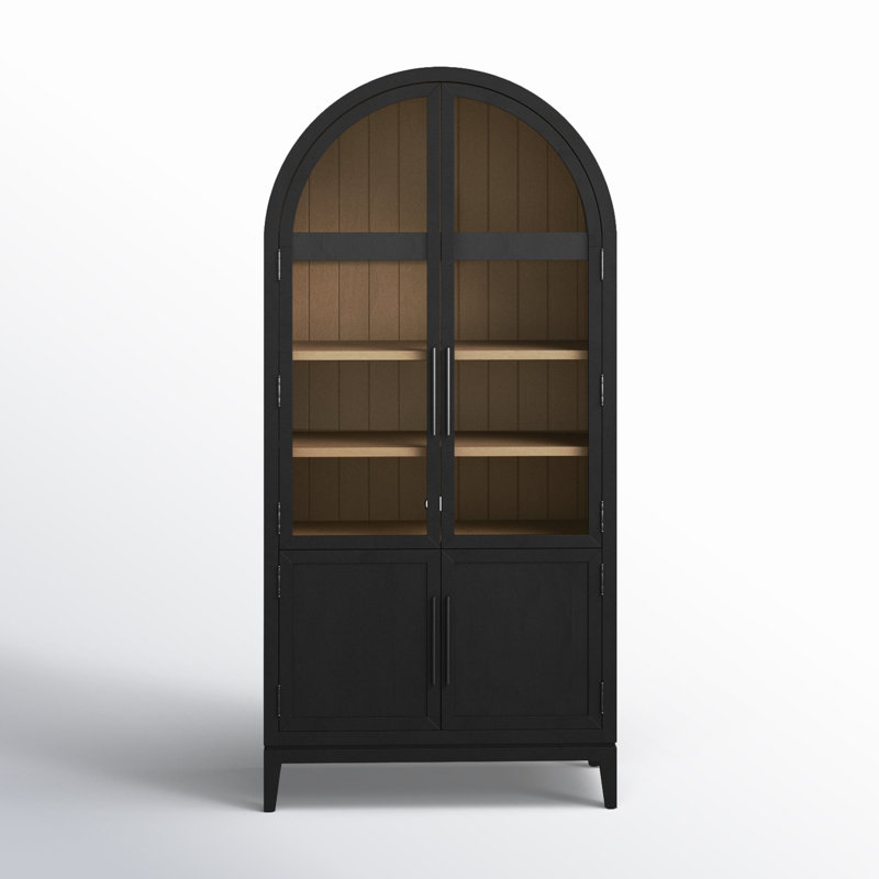 Bibliothèque en bois Annetta, 80 po, noir