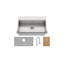 Pro-Inspired 33 In. Top-/Undermount Single-Bowl Kitchen Sink Kit