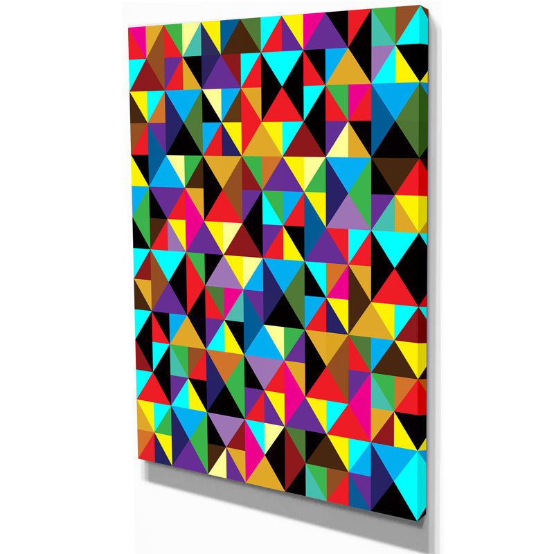 « transparent », impression sur toile tendue, impression sur toile tendue, "transparent géométrique et triangles"