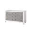 Commode Katia gris rustique et blanc vieilli