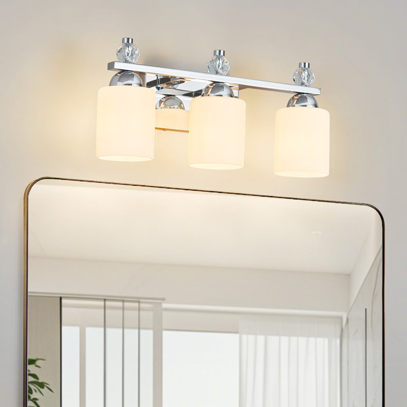 Mid Century  Vanity Light E26 Socket Glass Bathroom Vanity Light Fixtures Modern Vanity Lights for Bathroom Mirror Hallway