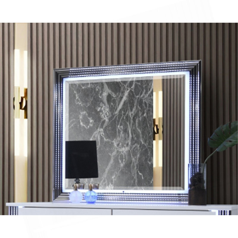 MIROIR LUMINEUX BLANC ET LUMINEUX AVEC DEL, Blanc