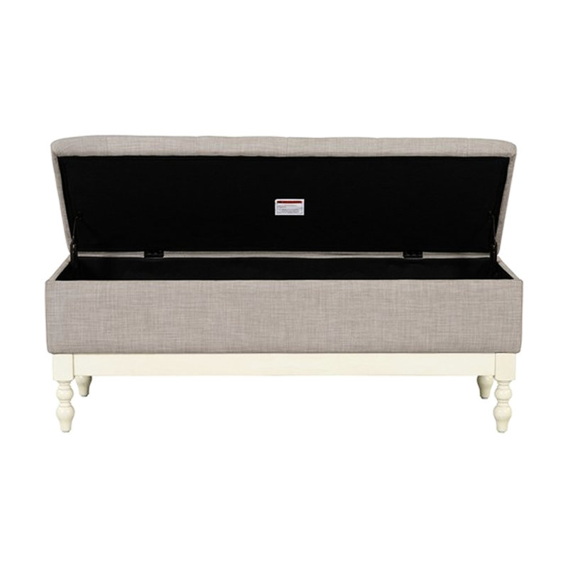 Banc de rangement capitonné, banc de chambre rembourré