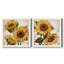 Tournesol d'été I - ensemble de 2 peintures sur toile encadrées-287988973-287988974