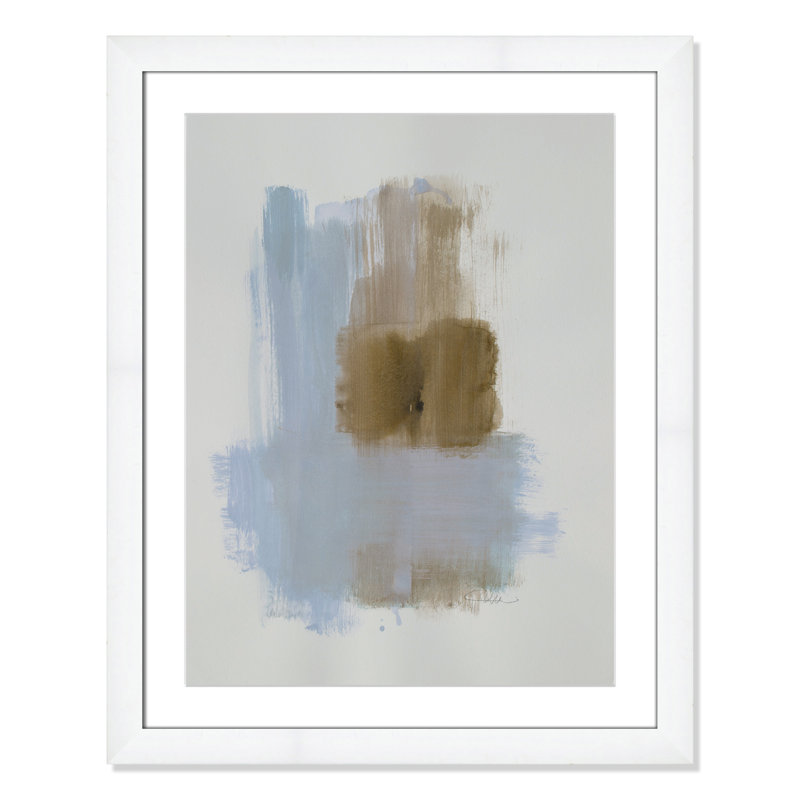 Esmeray "Powder Room Wash IV" Print, 31" H x 25" W x 1.25" D  , White Cube Frame Matted