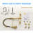 Brushed Gold 8 Inch Center Wall Mount Kitchen Faucet with  Transitional Bridge Kitchen Faucet with Pull-Down Sprayhead-121293566