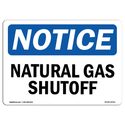 Panneau d'arrêt de gaz naturel