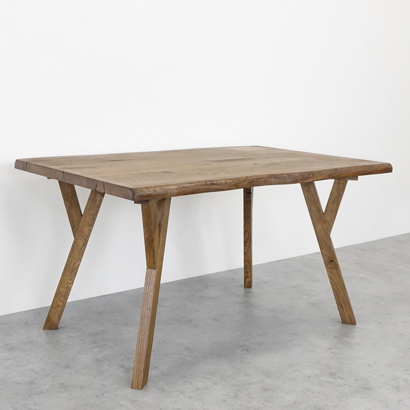 Lexi Oak Solid Wood Dining Table, H75cm x L180cm x W80cm