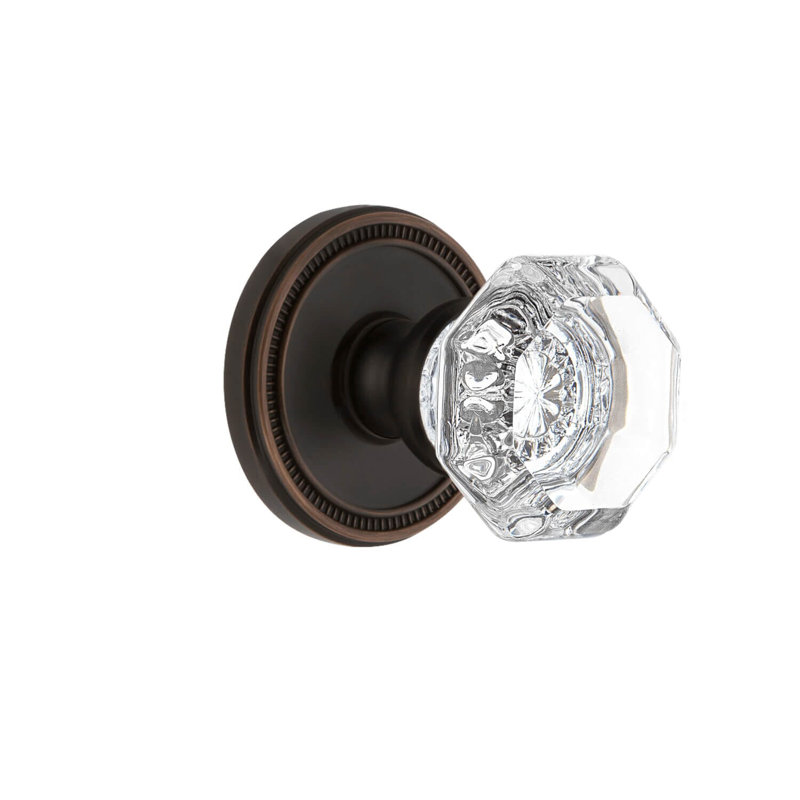 Grandeur Soleil Rosette with Chambord Crystal Knob, Timeless Bronze, Single Dummy, Single Dummy