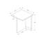 Table d'appoint - H 24 po - Table de bout / d'appoint - Table de chevet - Travertin stratifié aspect pierre - Contemporain