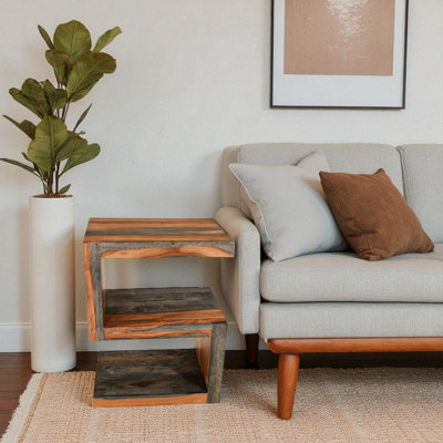 Goa Cube Solid Wood End Table