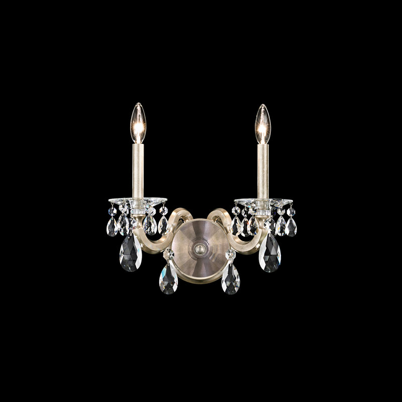 San Marco 2 - Light Candle Wall Light, Antique Silver