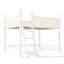 Lit mezzanine double peu encombrant, rangement moderne en bois aggloméré beige pour chambre d'enfant