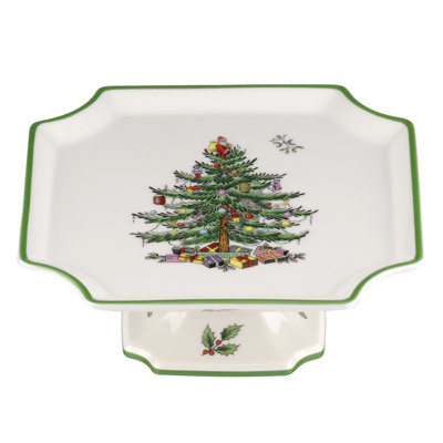 Présentoir à gâteaux d'arbre de Noël Spode
