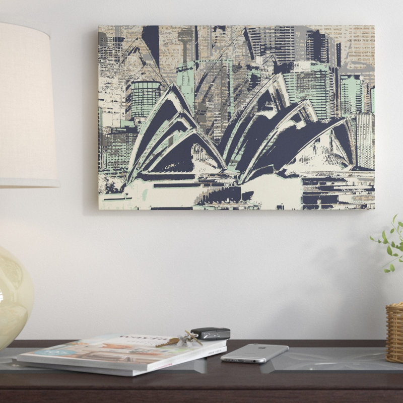 « down under », impression sur toile tendue, H 8 po x l 12 po x P 0,75 po