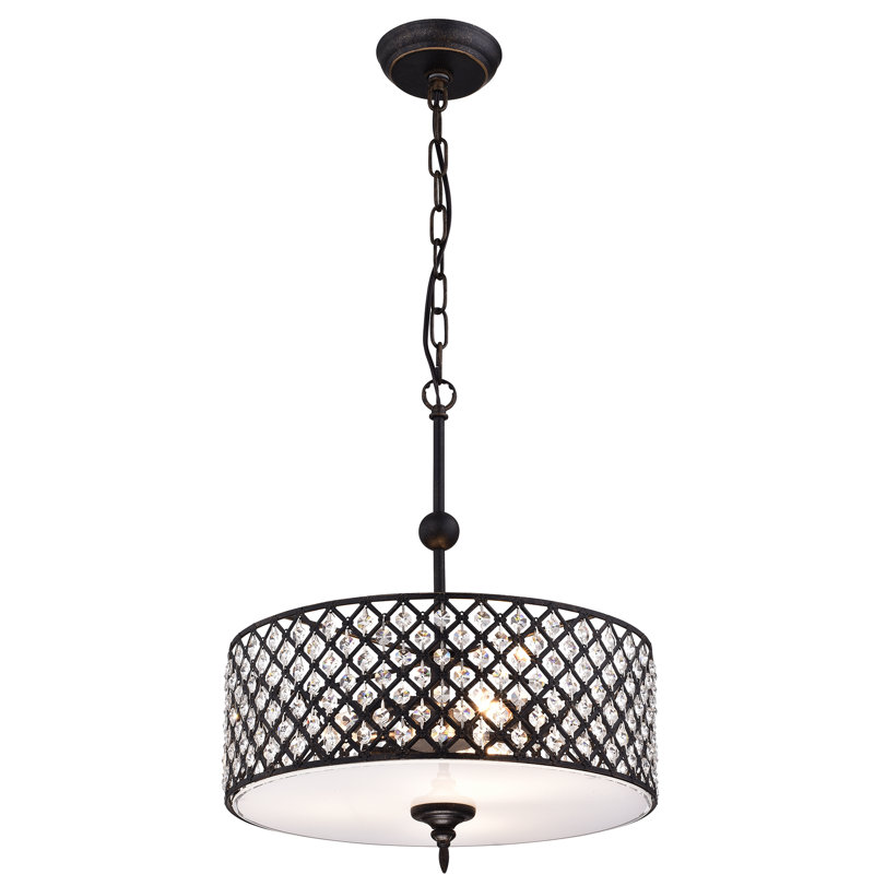 Lustree tambour 3 lumières Sayler